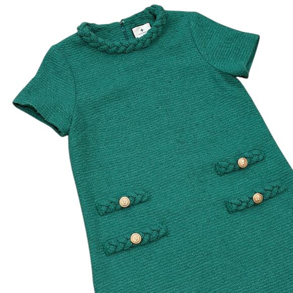 Tuckernuck Emerald Green Tweed Jackie Dress - Picture 5 of 9